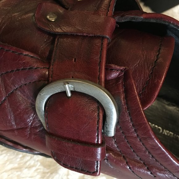 Josef Seibel Soft Burgundy Leather Whimsigoth Buckled Heels - Picture 7 of 16